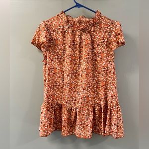 Mock Neck Pleated Blouse‎ NWT 🟢